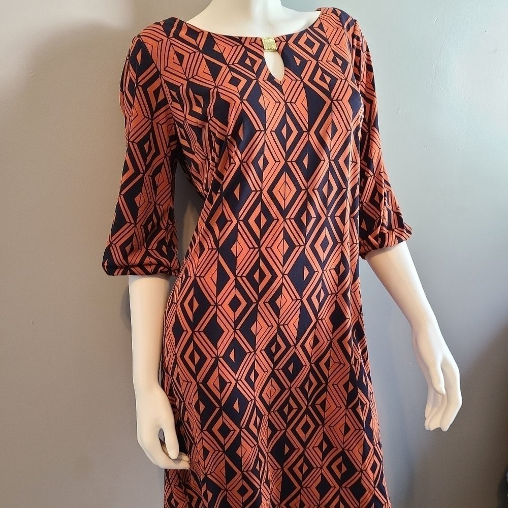 Fen Wright Manson Midi Shift Geometric Dress - image 4